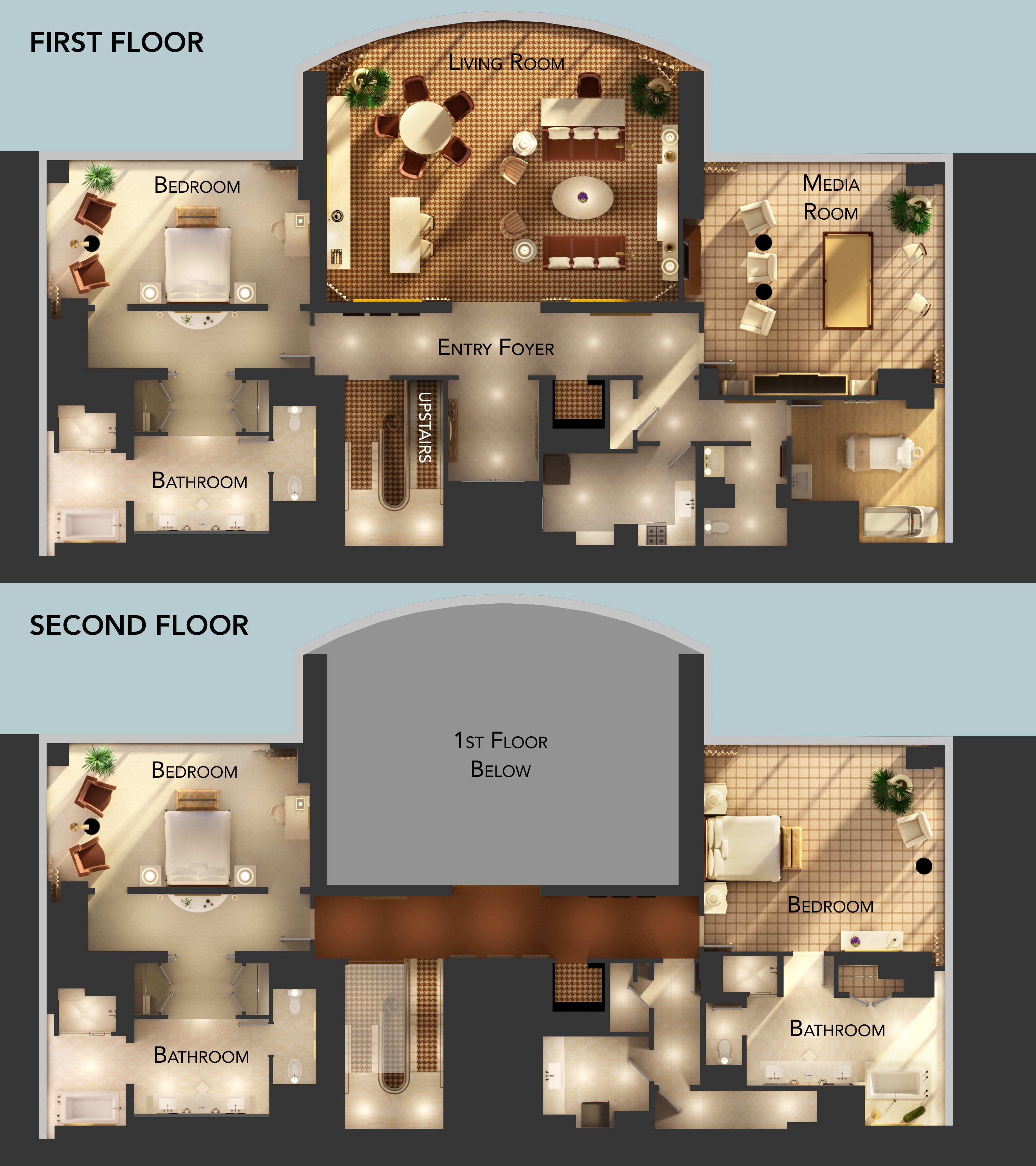 Encore Tower Suites Three Bed Duplex