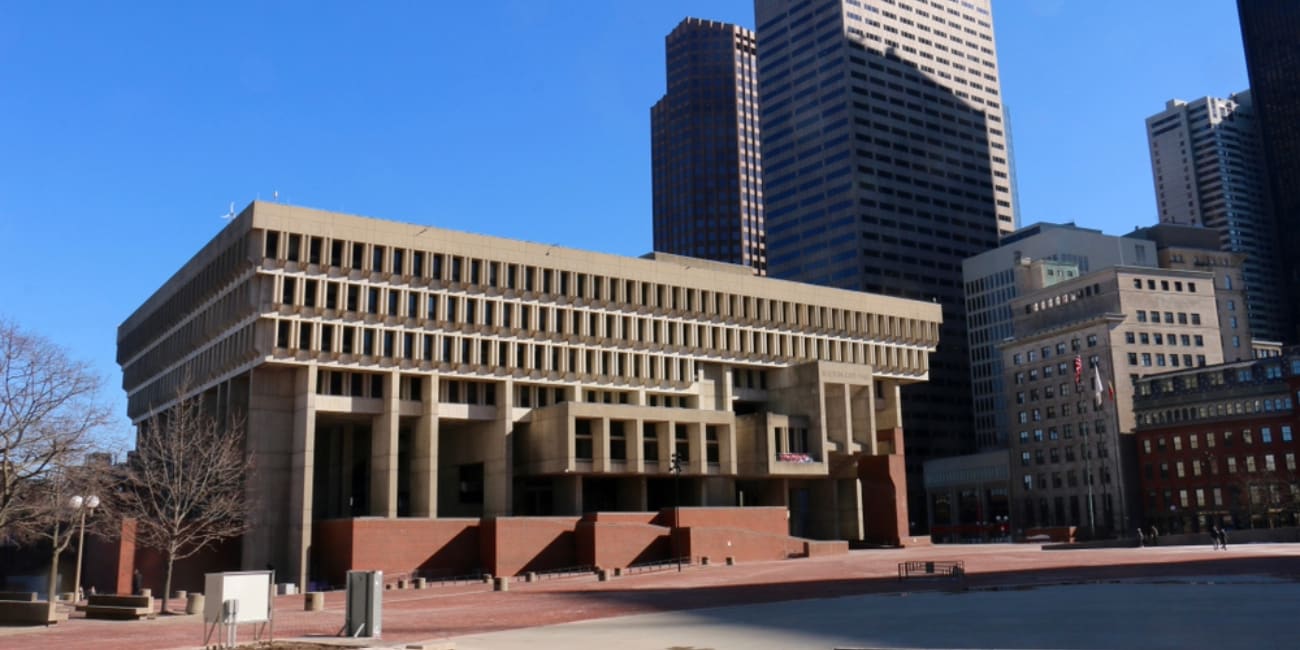 City Hall Plaza in Downtown Boston