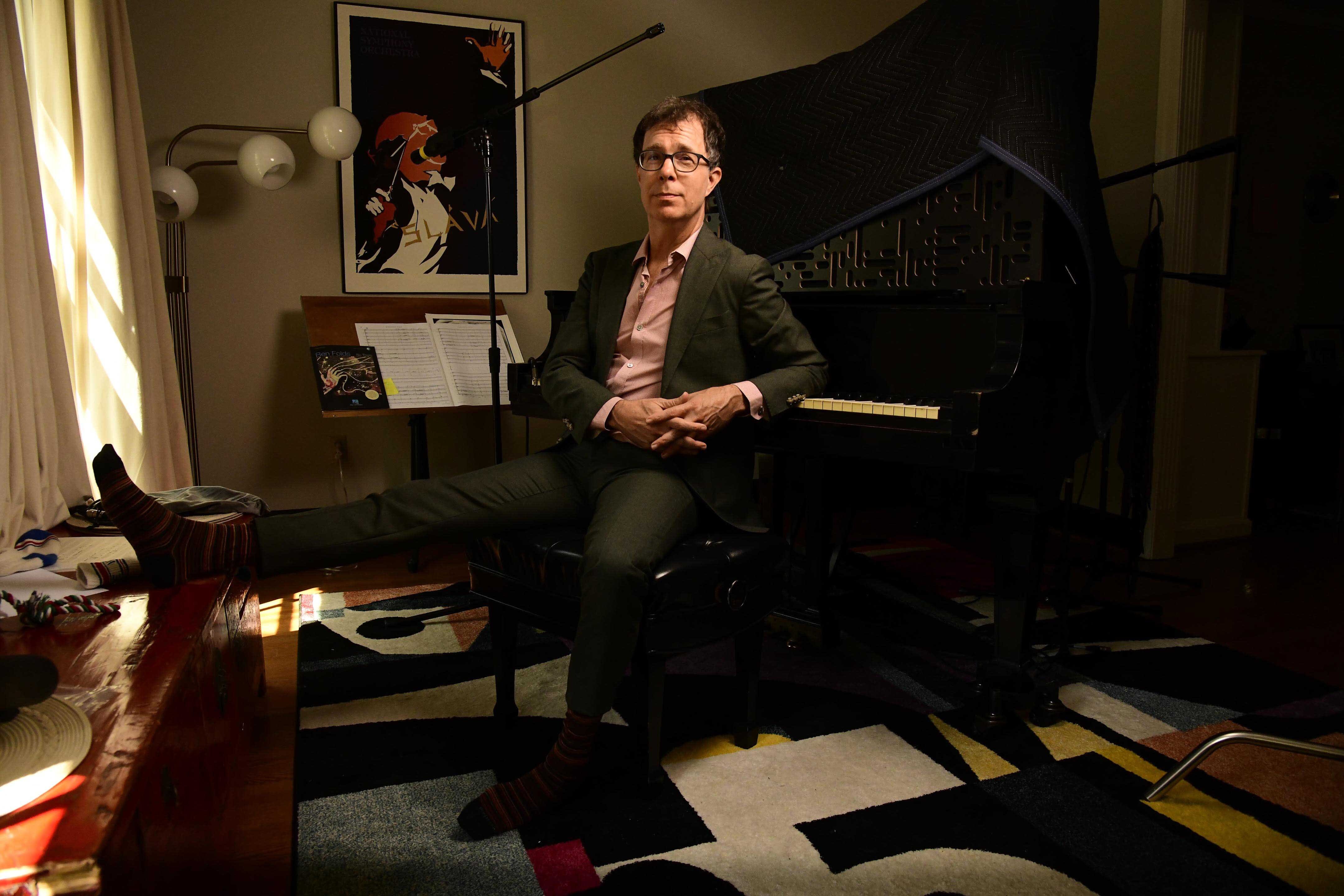 Ben Folds next to piano