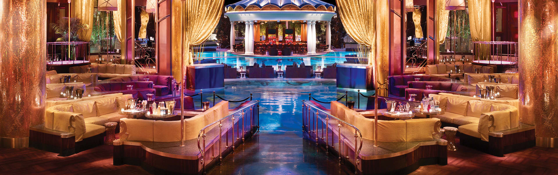 XS Nightclub at Wynn Las Vegas with VIP tables and dramatic lighting