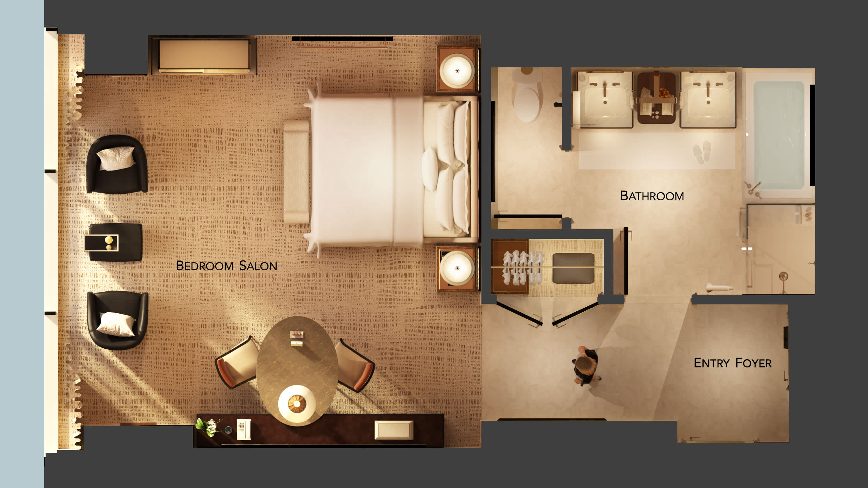 Wynn Resort King-Floor Plan