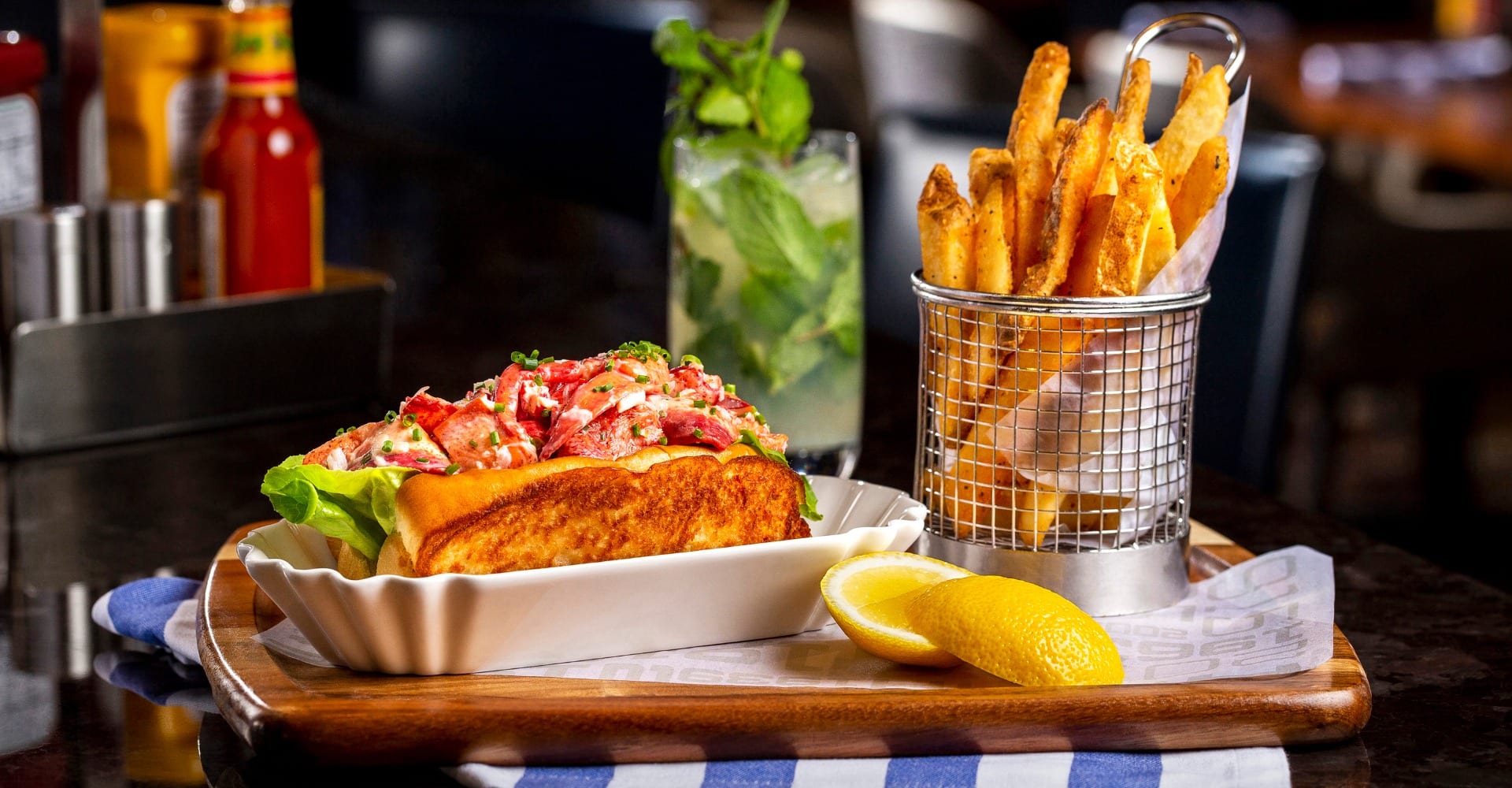 Lobster roll at On Deck Encore Boston Harbor