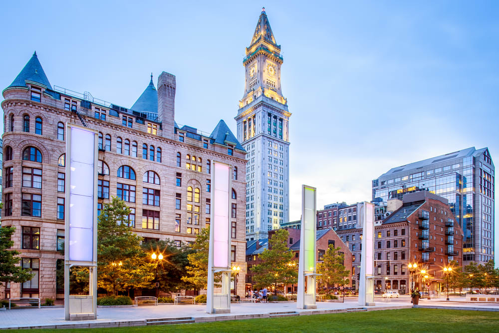 Clock tower in Boston Massachusetts