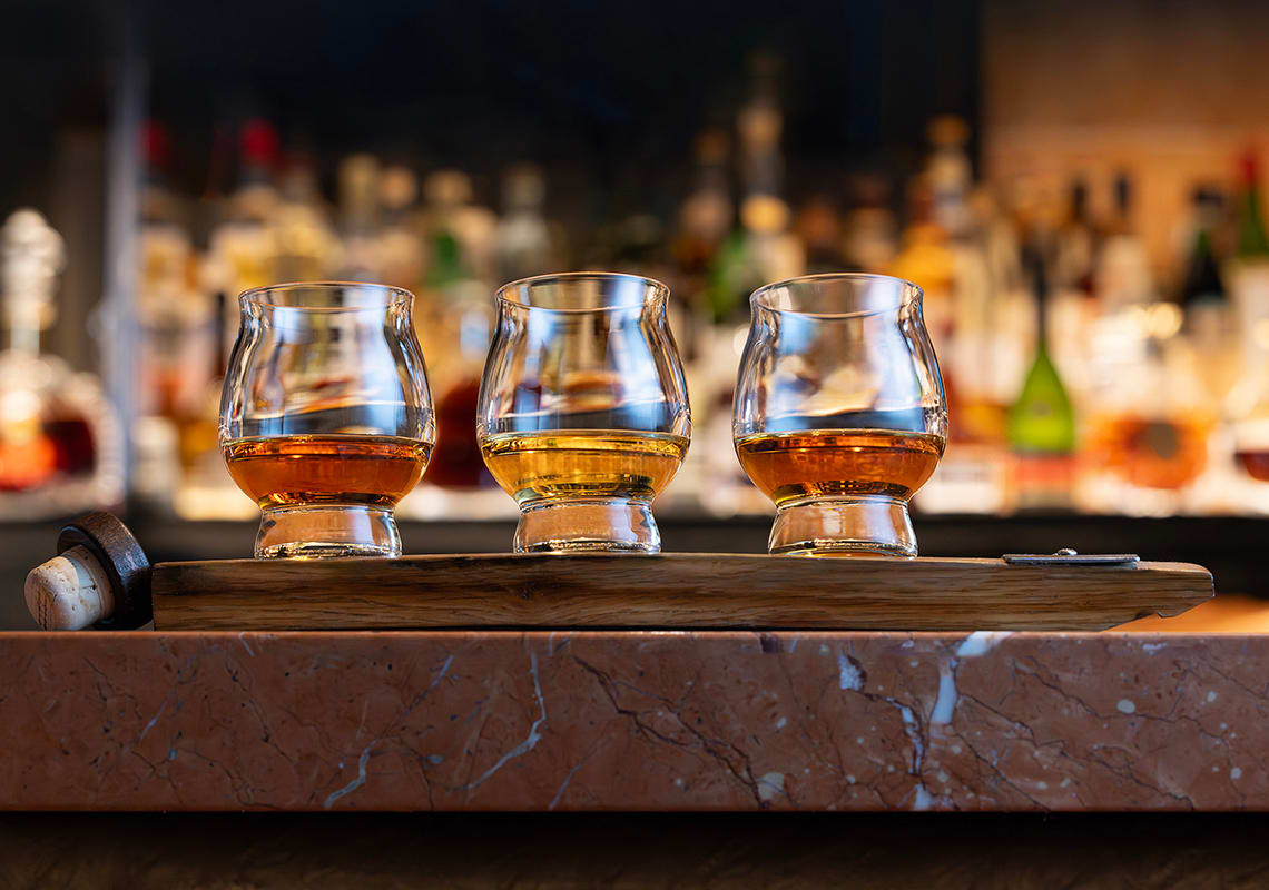 Rare Lounge whisky flight