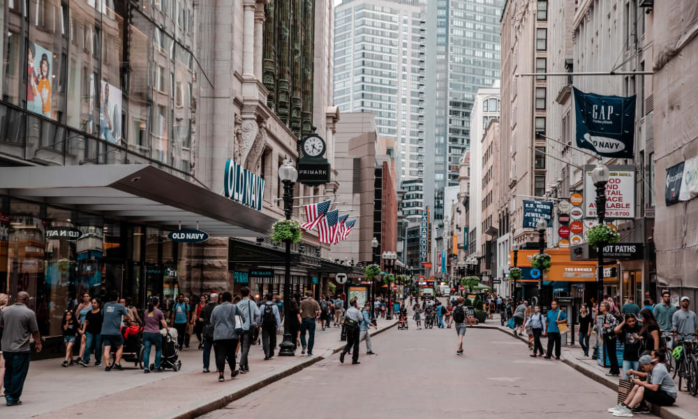 Downtown Crossing in Boston Massachusetts