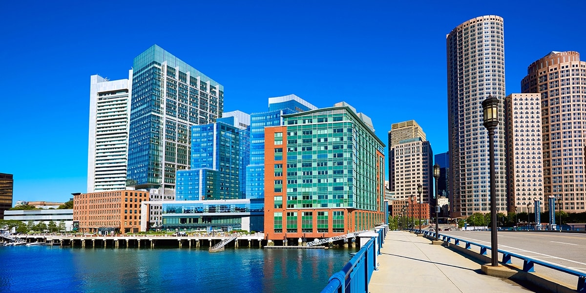Seaport Boulevard Bridge in Massachusetts