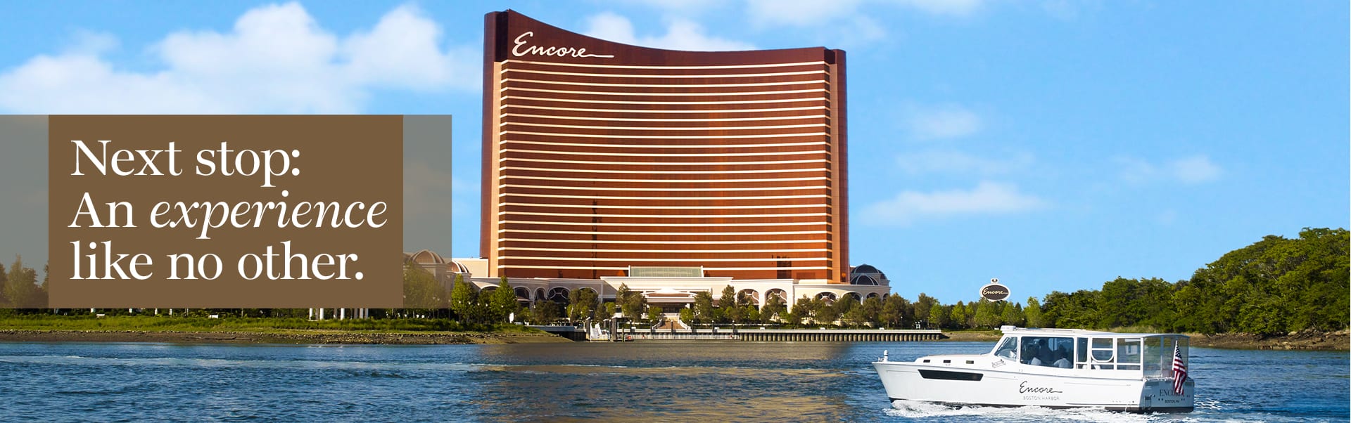 The exterior of Encore Boston Harbor