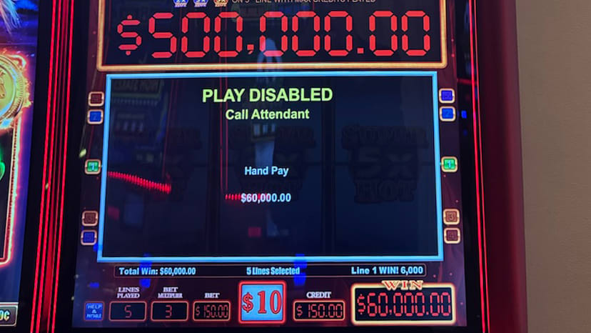 A guest won $60,000.
