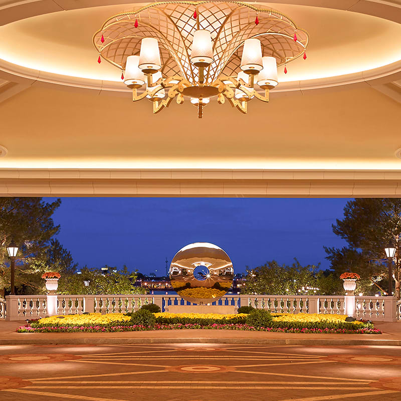 The porte cochere at Encore Boston Harbor
