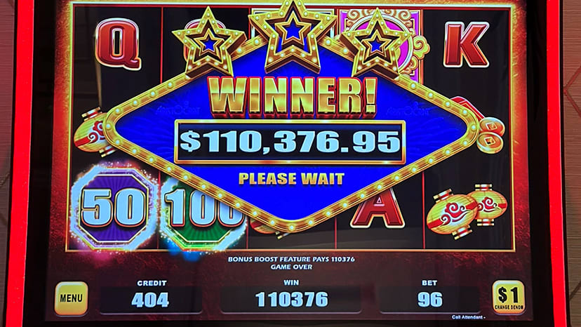 A guest won $110,376
