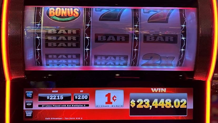 A guest won $23,448