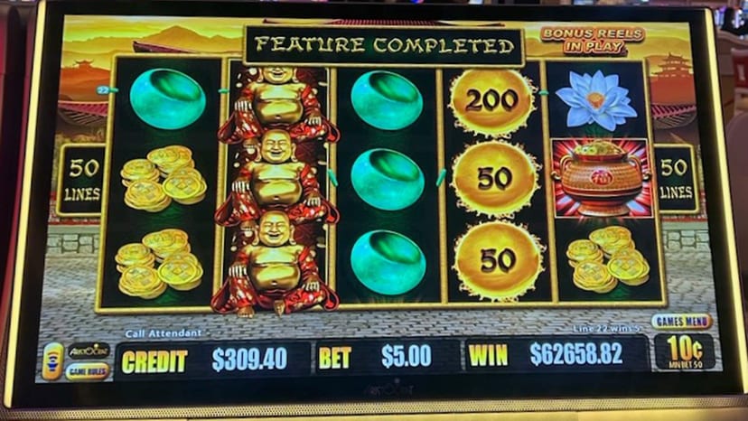 A guest won $62,658