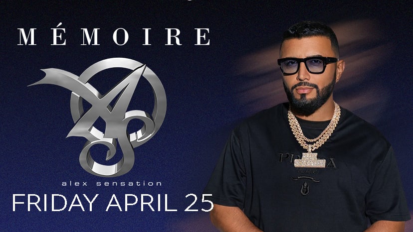 Alex Sensation performs at Memoire on April 25