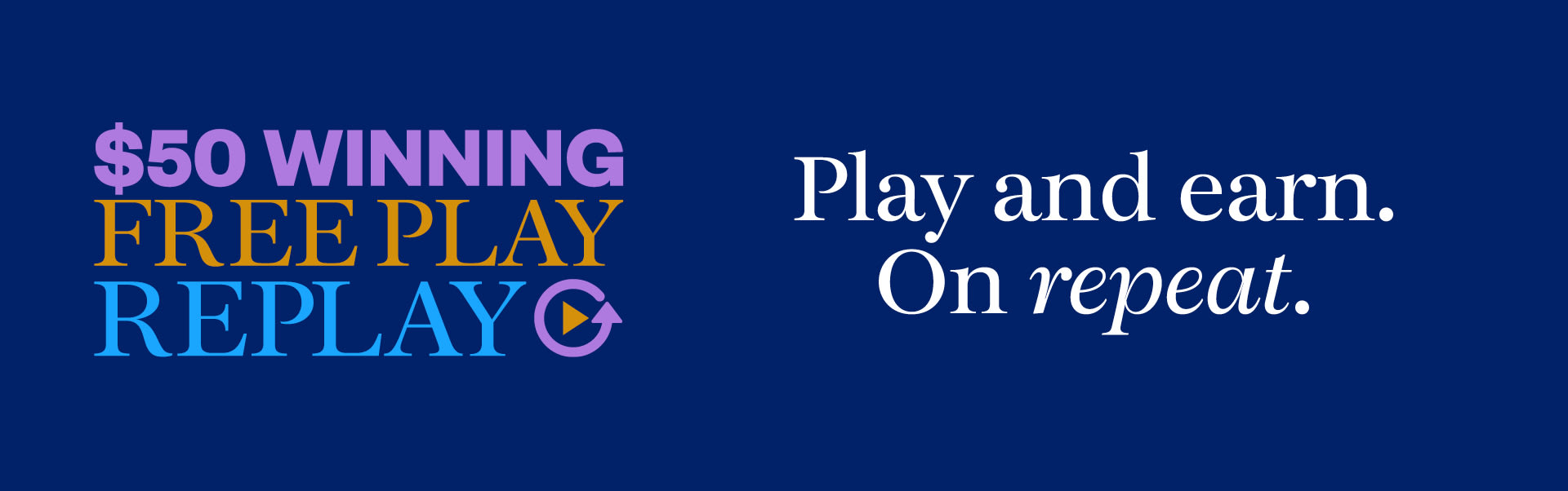 $50 Winning Free Play Replay