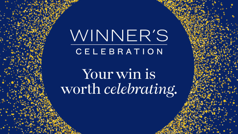 Winner's Celebration. Celebrate your win with another. 
