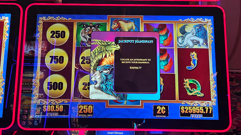 A guest won $25,955.