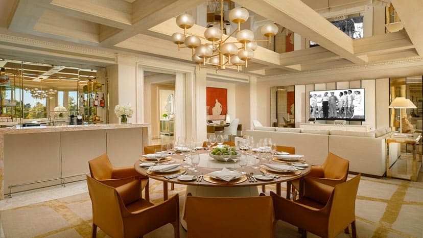 Living room inside the Wynn Fairway Villa