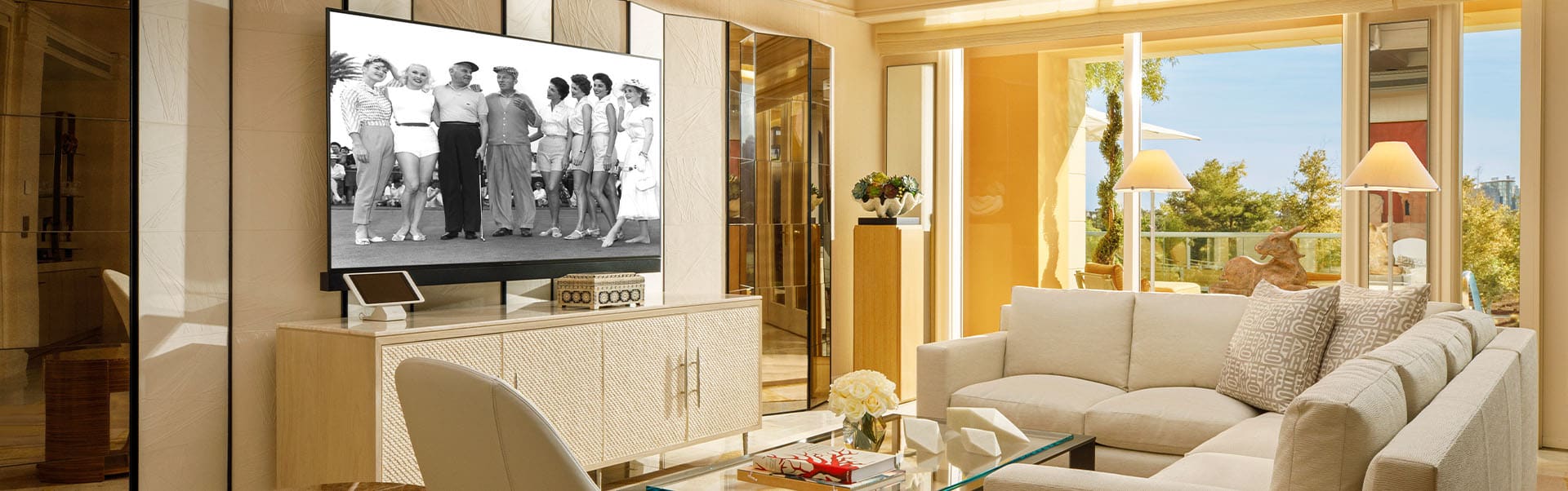 Living room inside the Wynn Fairway Villa