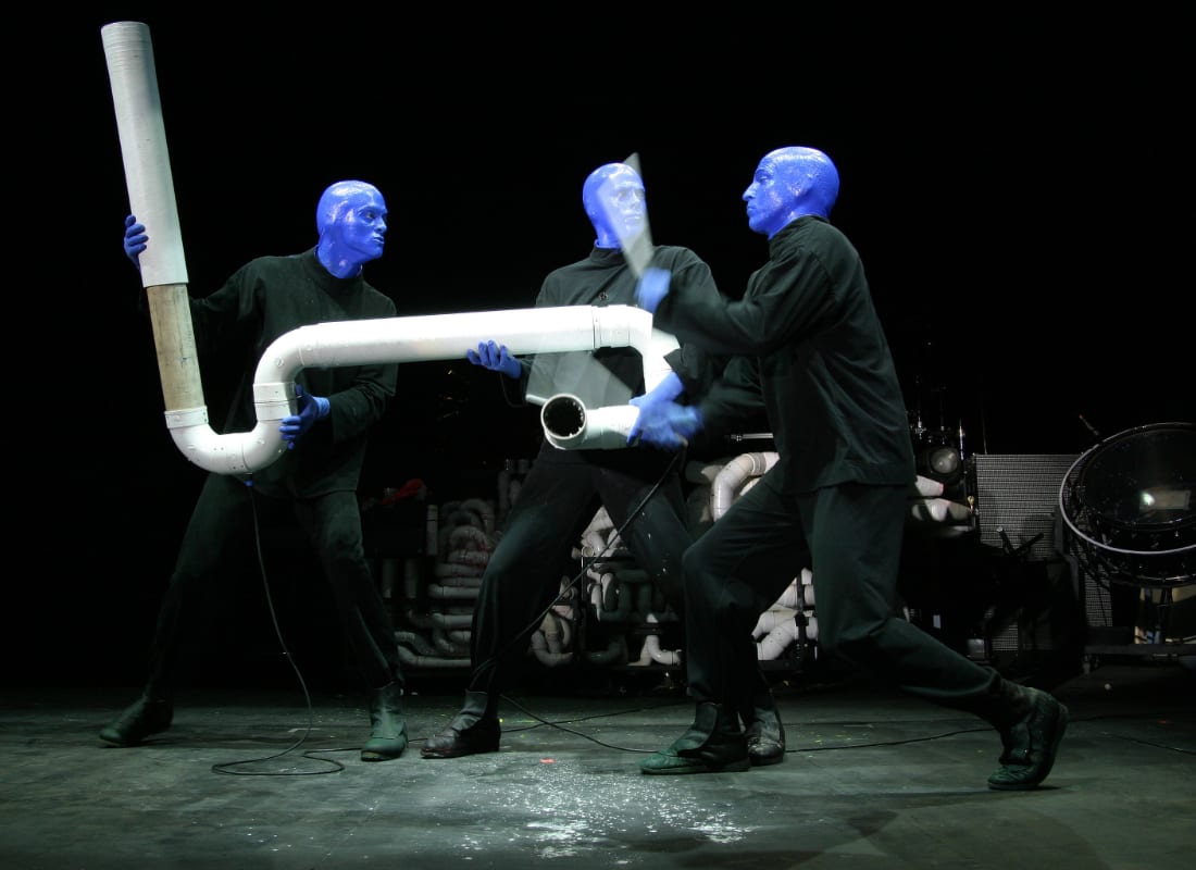 Blue Man Group performing in Boston