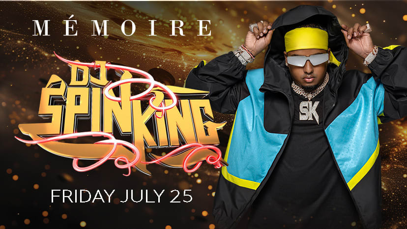 DJ Spinking performs at Memoire on July 25