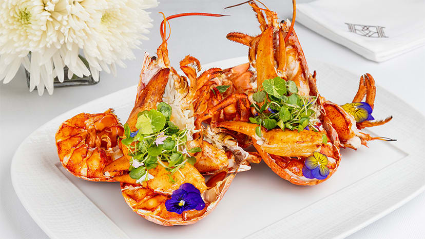 The twin lobsters at Rare Steakhouse