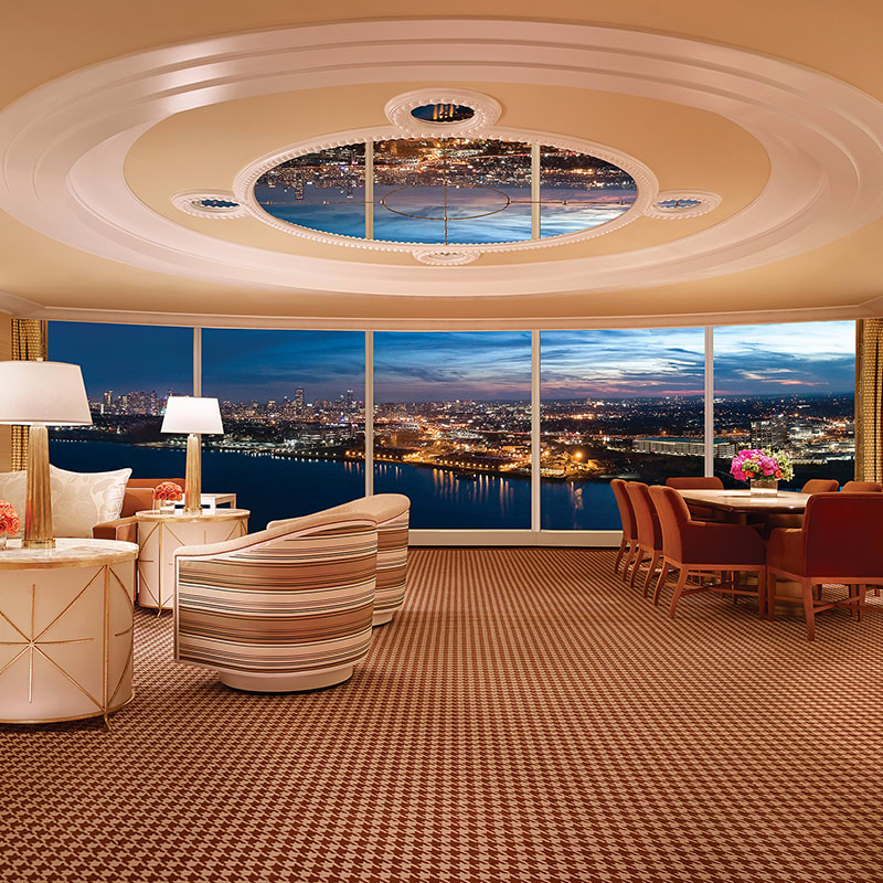 The interior of the two bedroom residence at Encore Boston Harbor