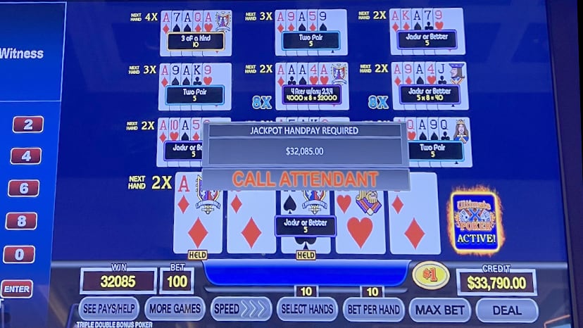 A guest won $32,085