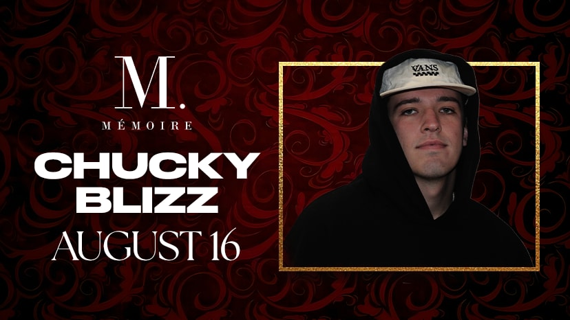 Chucky Blizz performs at Memoire on August 16