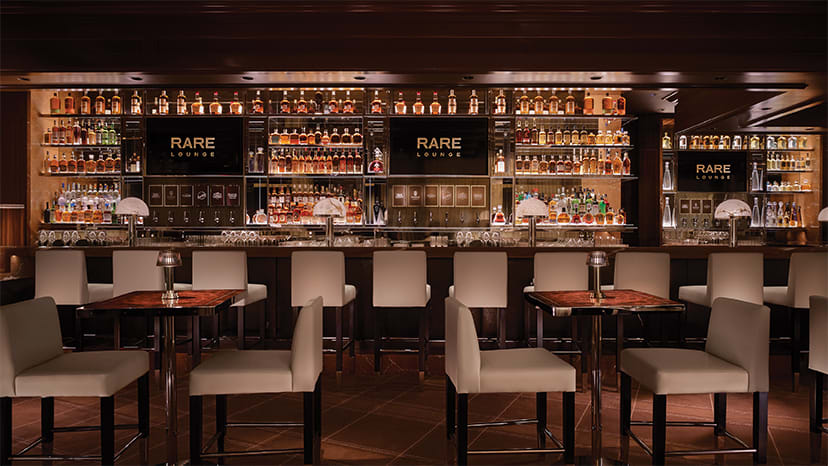 The interior of Rare Lounge at Encore Boston Harbor
