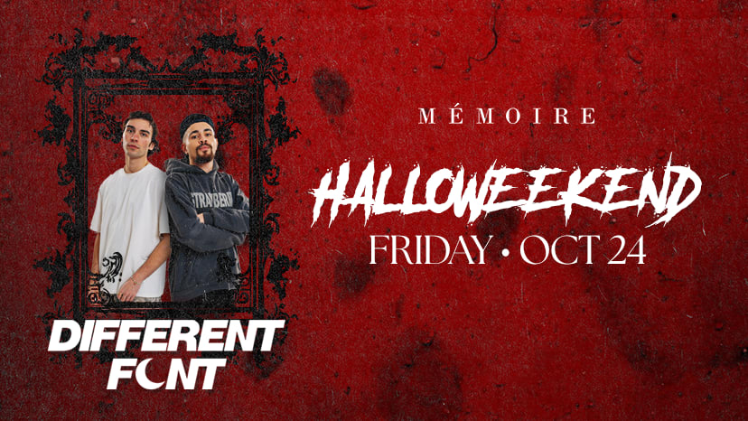 Different Font performs at Memoire on October 24