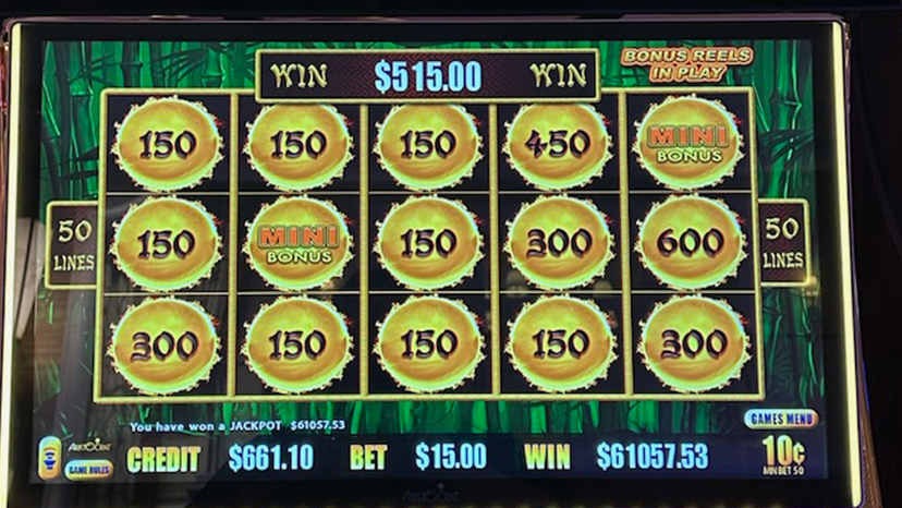 A guest won $61,057.