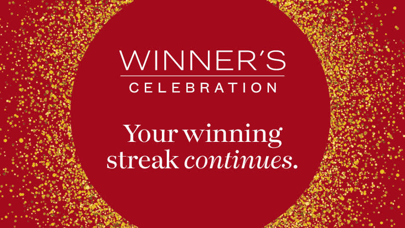 Winner's Celebration. Celebrate your win with another. 