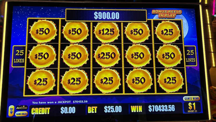 A guest won $70,433