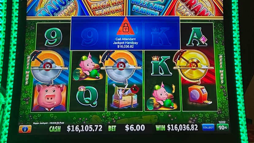 A guest won $16,036.