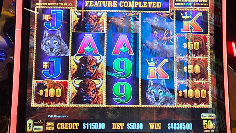 A guest won $48,305.