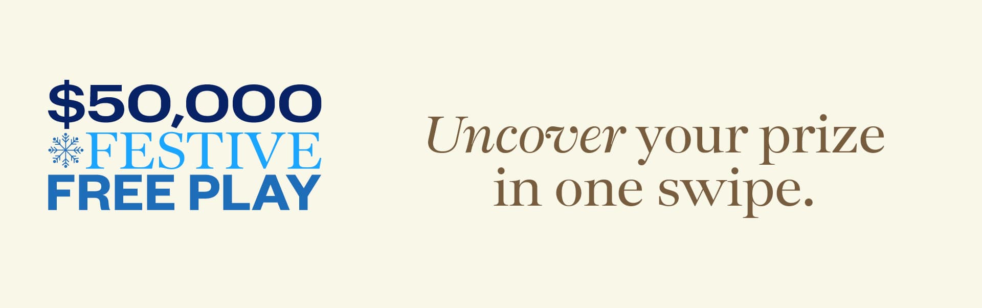 $50,000 Festive Free Play