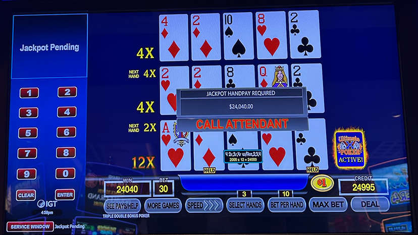 A guest won $24,040