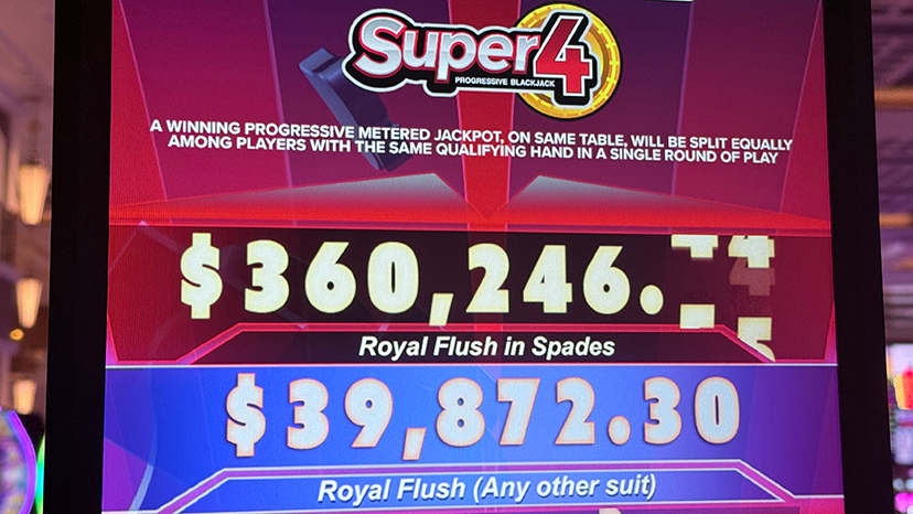 A guest hit a Super 4 Jackpot and won $39,872