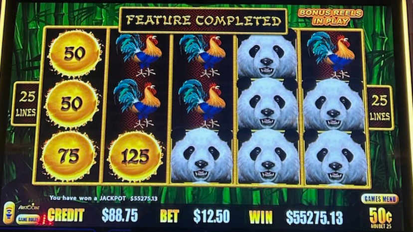 A guest won $55,275