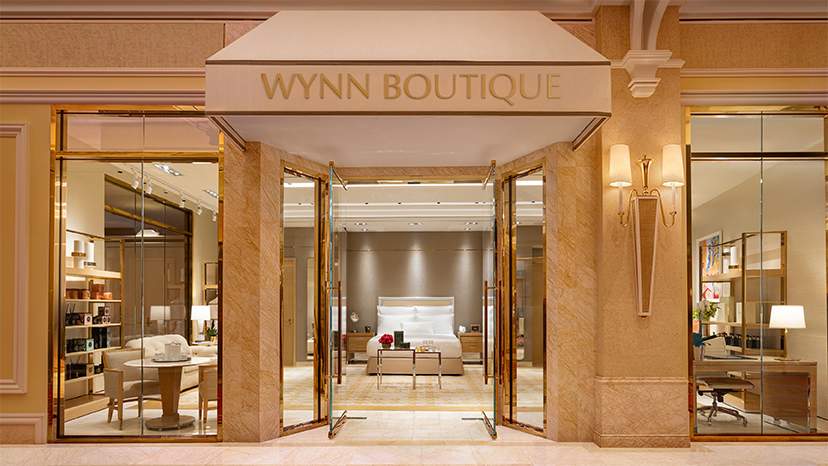 The exterior of Wynn Boutique at Encore Boston Harbor