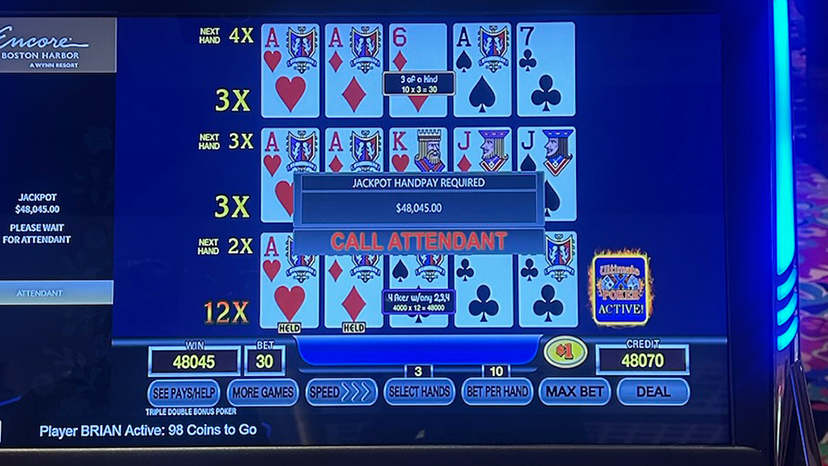 A guest won $48,045.