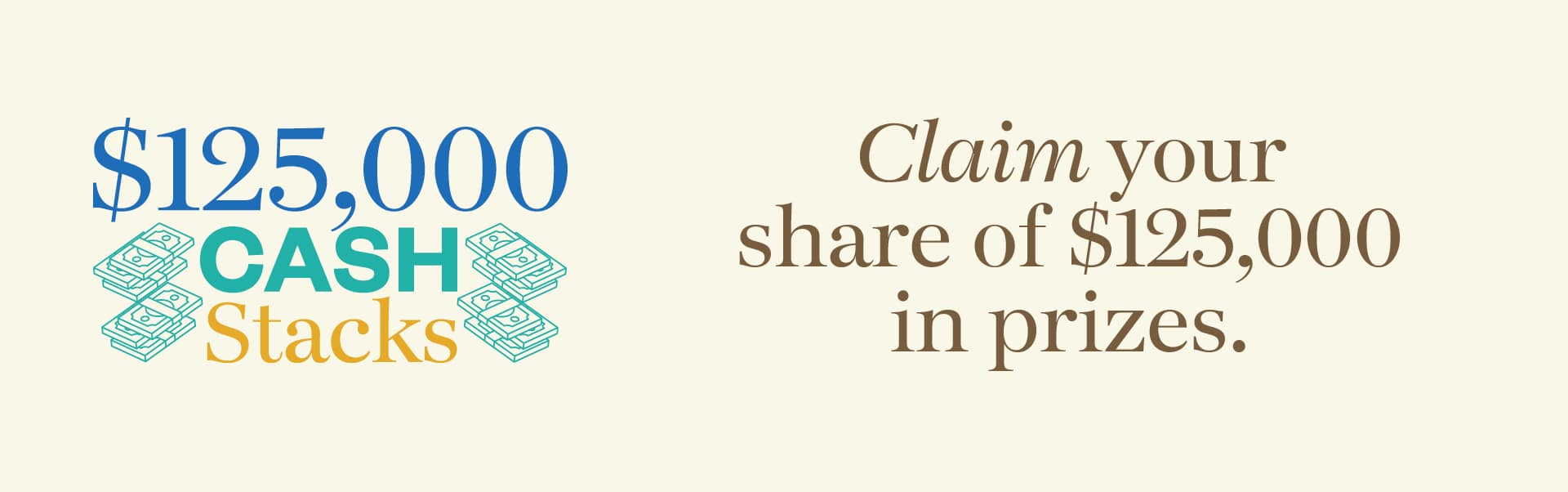 $125,000 Cash Stacks