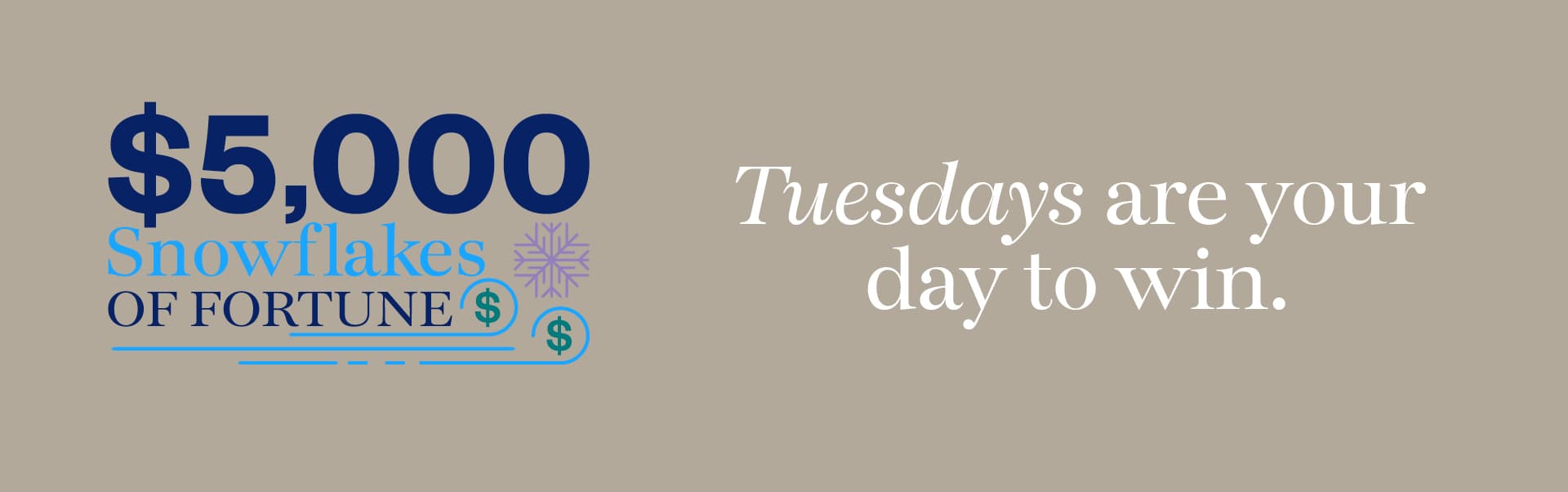 $5,000 Snowflakes of Fortune