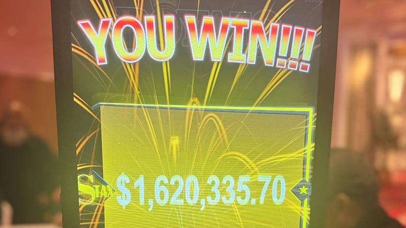A guest won $1,620,335 on a Royal 9 Jackpot