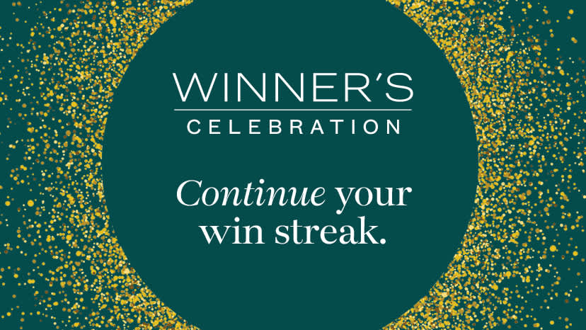 Winner's Celebration. Celebrate your win with another. 