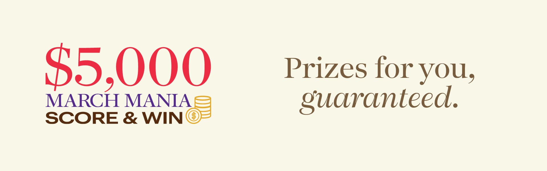 $5,000 March Mania Score & Win