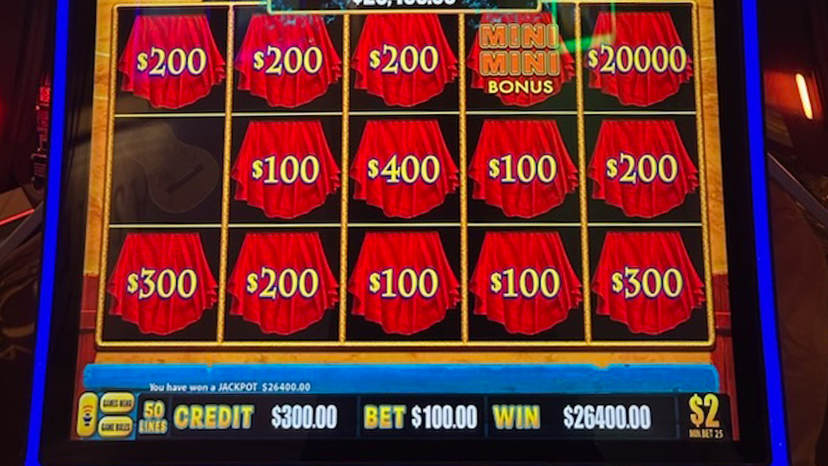 A guest won $26,400