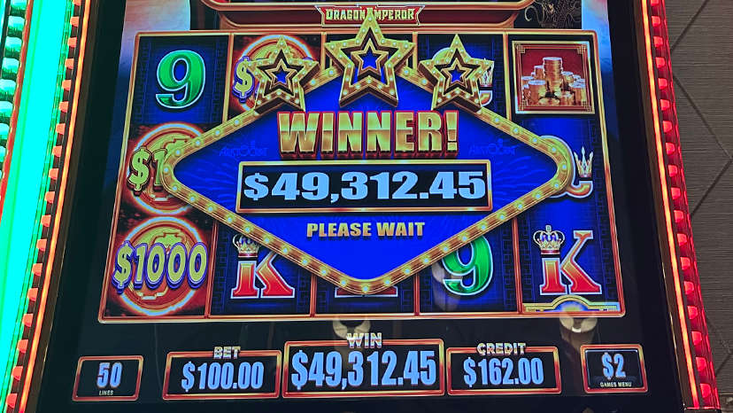 A guest won $49,312