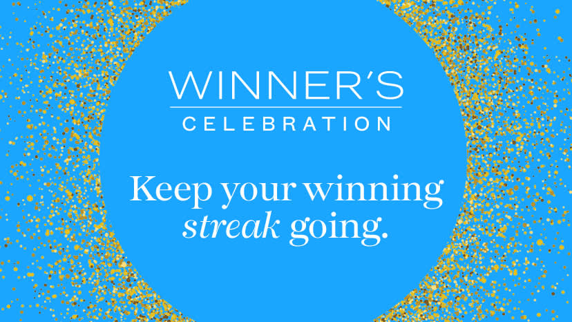 Winner's Celebration. Celebrate your win with another. 
