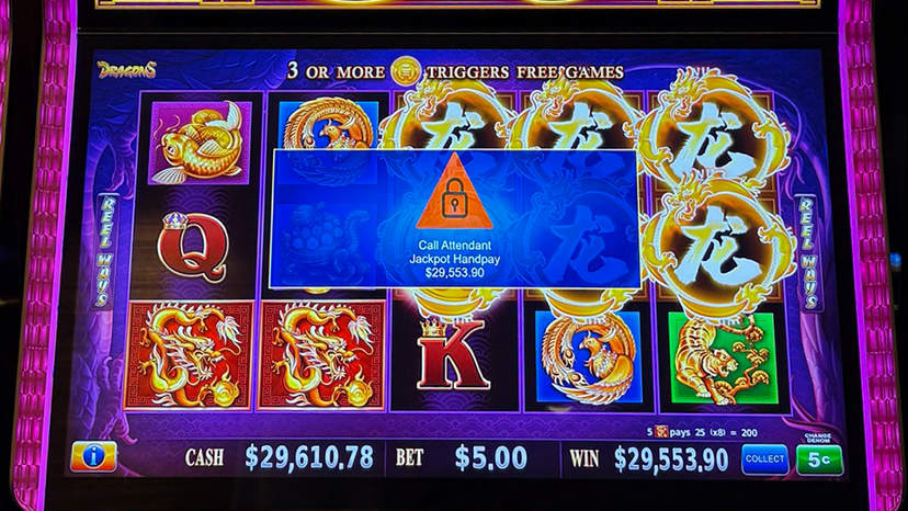 A guest won $29,553